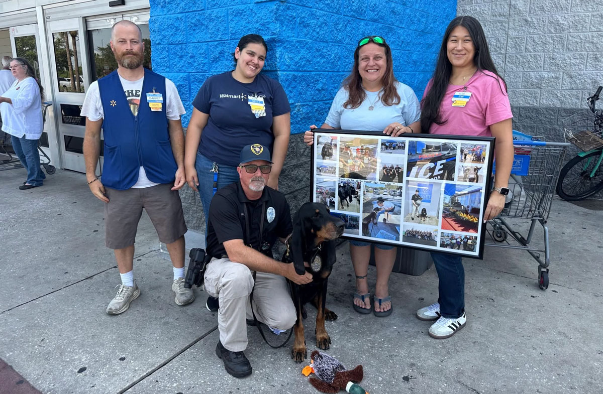 K9 Copper Marks Final Day on Duty During Cocoa Police School Supply Drive