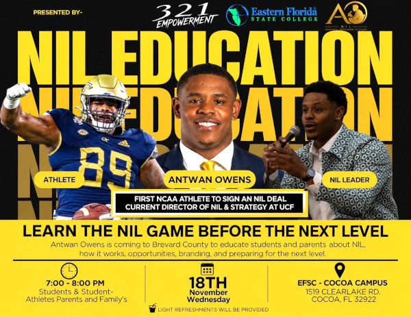 Former NCAA Pioneer Antwan Owens to Host NIL Education Event in Cocoa Set November 18