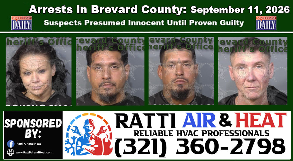 Arrests In Brevard County: September 11, 2026 – Suspects Presumed Innocent Until Proven Guilty