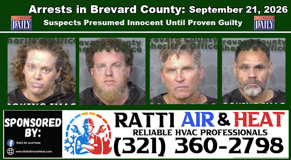Arrests In Brevard County: September 21, 2026 – Suspects Presumed Innocent Until Proven Guilty