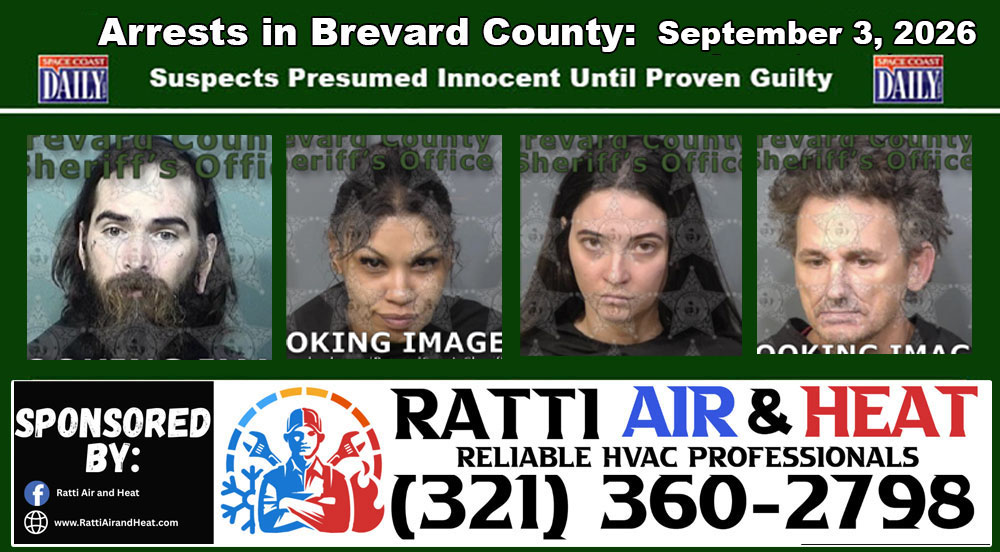 Arrests In Brevard County: September 3, 2026 – Suspects Presumed Innocent Until Proven Guilty