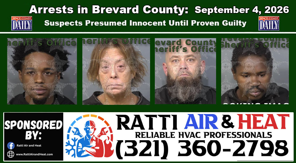 Arrests In Brevard County: September 4, 2026 – Suspects Presumed Innocent Until Proven Guilty