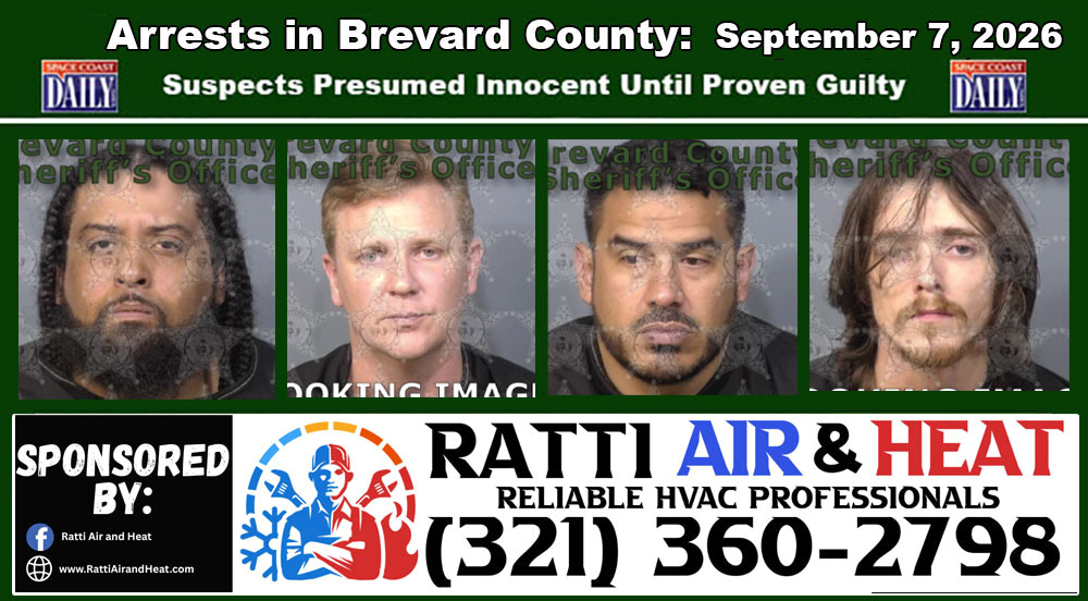 Arrests In Brevard County: September 7, 2026 – Suspects Presumed Innocent Until Proven Guilty
