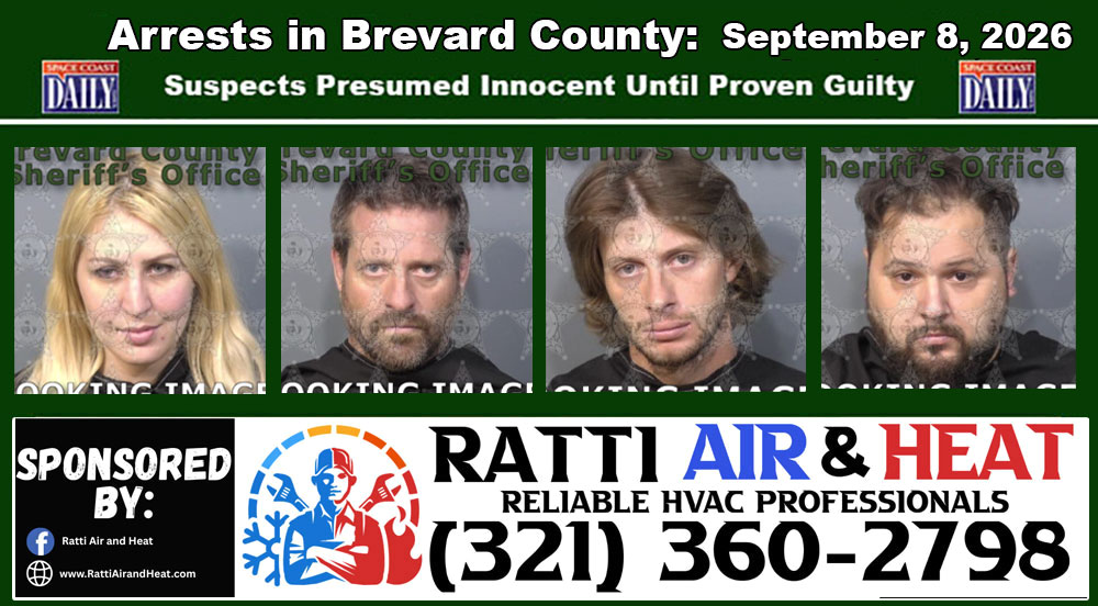 Arrests In Brevard County: September 8, 2026 – Suspects Presumed Innocent Until Proven Guilty