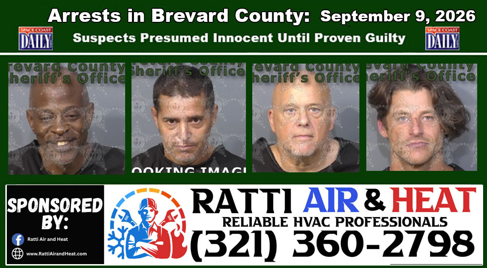 Arrests In Brevard County: September 9, 2026 – Suspects Presumed Innocent Until Proven Guilty