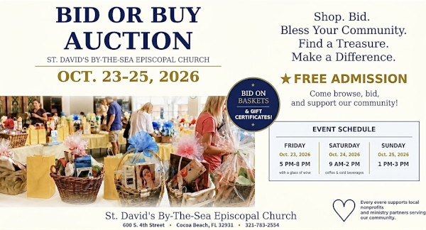 St. David’s by-the-Sea Episcopal Church in Cocoa Beach to Hold Fall Basket Auction October 23-25