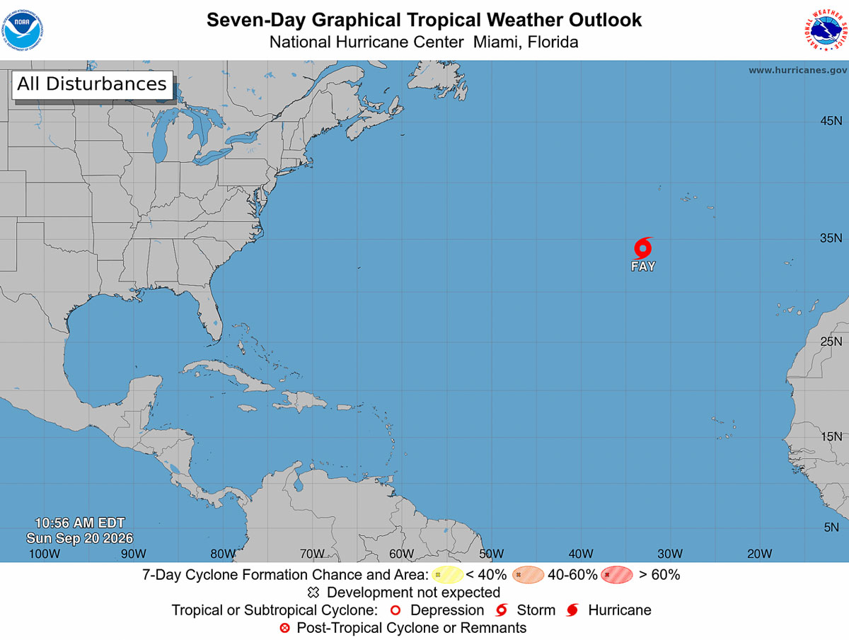 Tropical Storm Fay Strengthens Over Atlantic, Could Near Hurricane Intensity