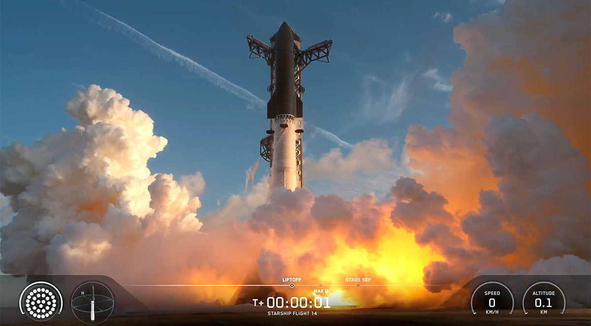 WATCH: SpaceX Starship Reaches Orbit for First Time on 14th Test Flight Despite Engine Issue