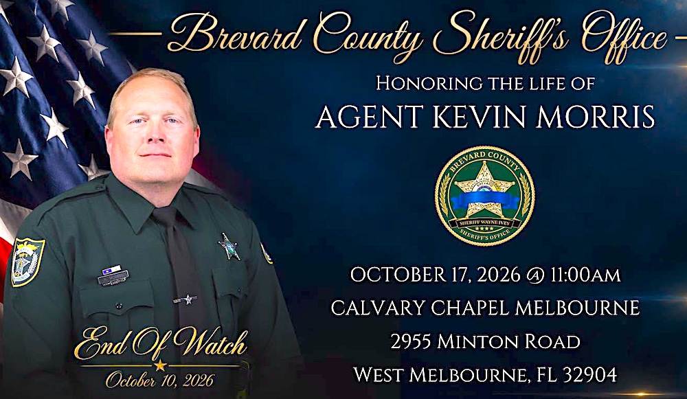 Celebration of Life Set Today for Brevard Sheriff’s Office Agent Kevin Morris at Calvary Chapel in Melbourne