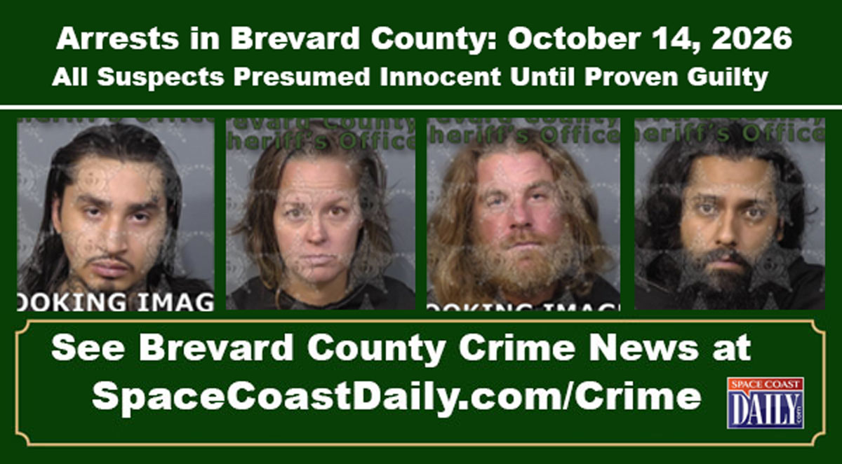 Arrests In Brevard County: October 14, 2026 – Suspects Presumed Innocent Until Proven Guilty