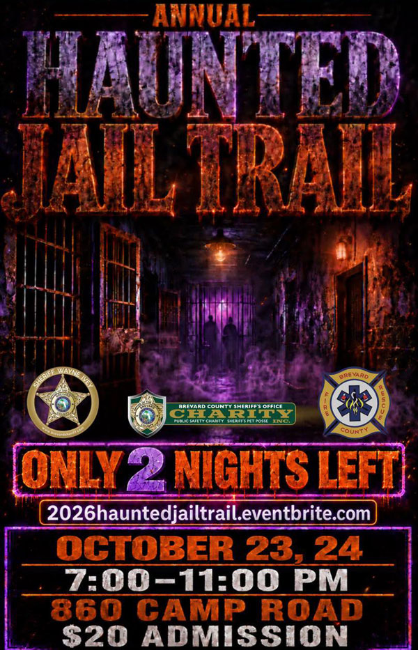 Brevard County Sheriff’s Office Annual Haunted Jail Trail Returns This Weekend