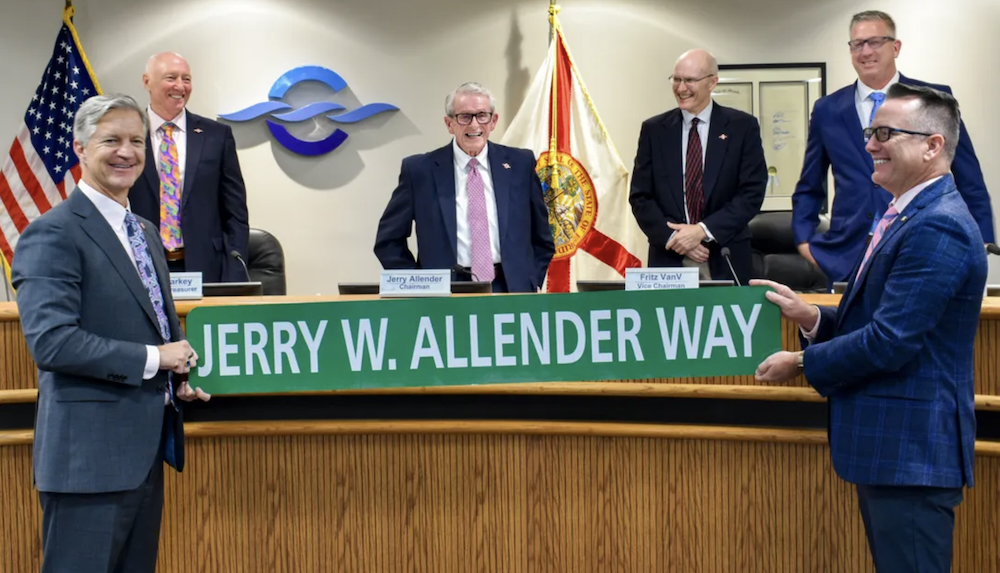 Canaveral Port Authority Commission Renames Jetty Park Drive in Honor of Chairman Jerry Allender