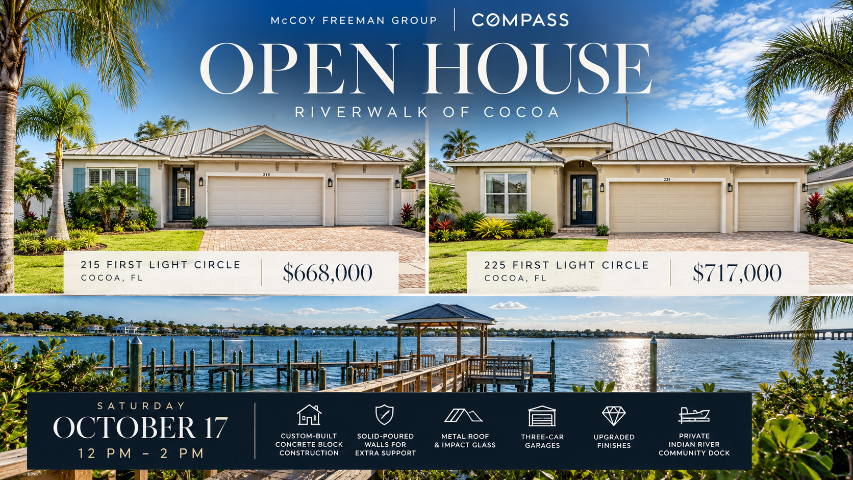 Cocoa Open House: Tour Two Custom-Built Homes Oct. 17 Riverwalk of Cocoa