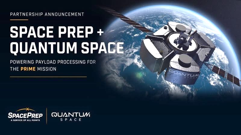 Quantum Space Executes Launch Processing Agreement with All Points Logistics for Prime Mission