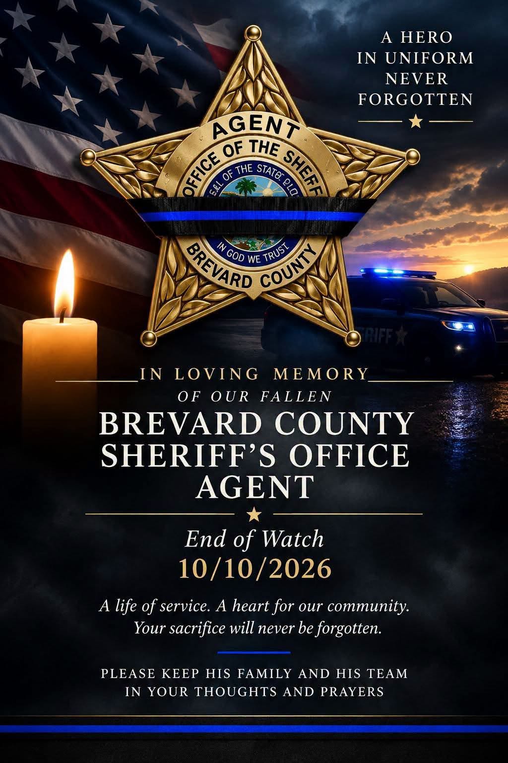 Heartbreaking Morning for Our Law Enforcement Family as Vehicle Crash in Mims Claims Life of Brevard County Sheriff’s Deputy